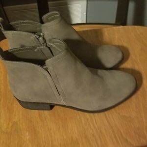 Gray booties